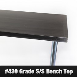 1524 x 610mm Stainless Steel Bench + Double Tier Overshelf